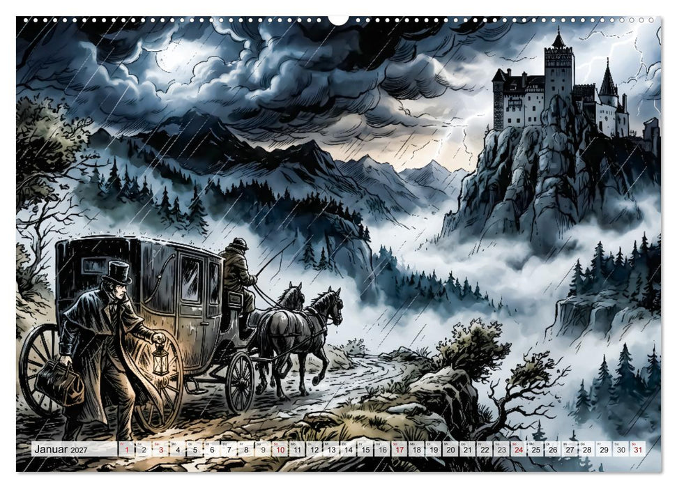 Dracula - Die Chronik der Jagd (CALVENDO Premium Wandkalender 2027)