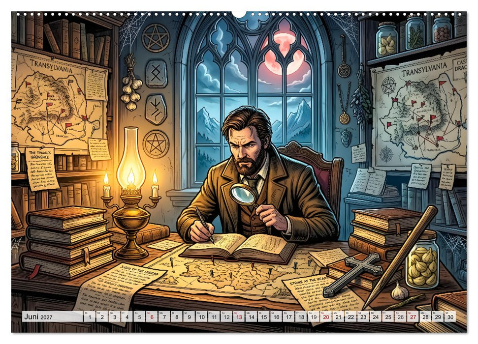 Dracula - Die Chronik der Jagd (CALVENDO Premium Wandkalender 2027)