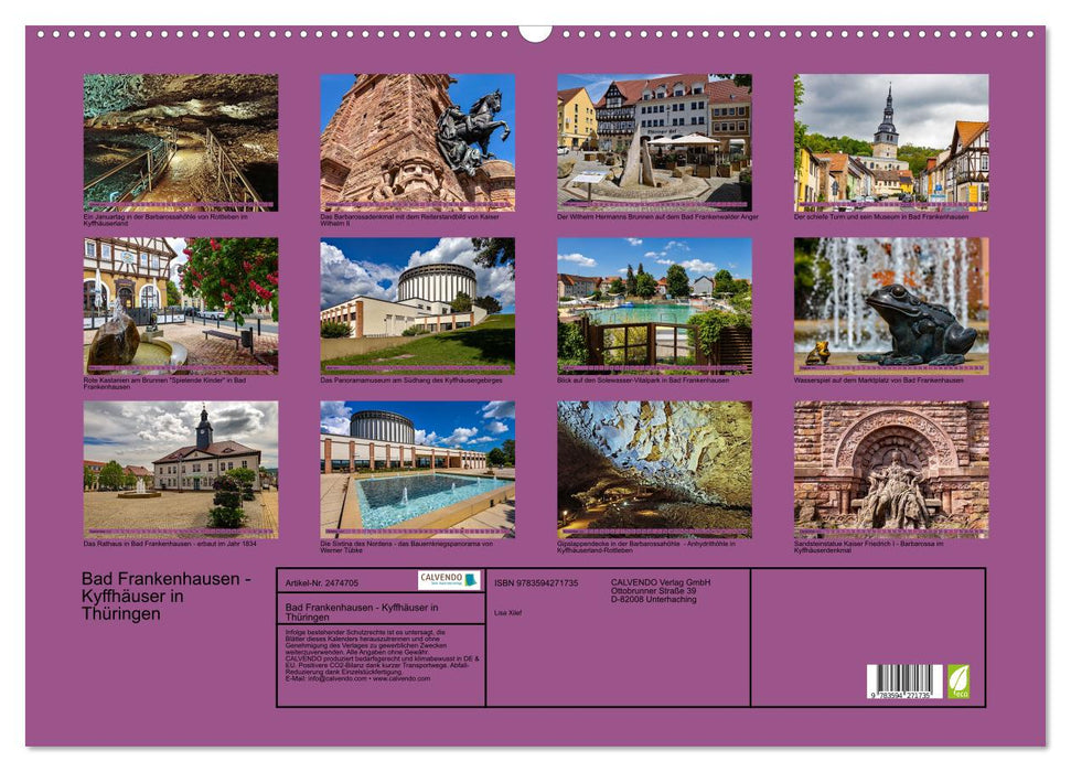 Bad Frankenhausen - Kyffhäuser in Thüringen (CALVENDO Wandkalender 2027)