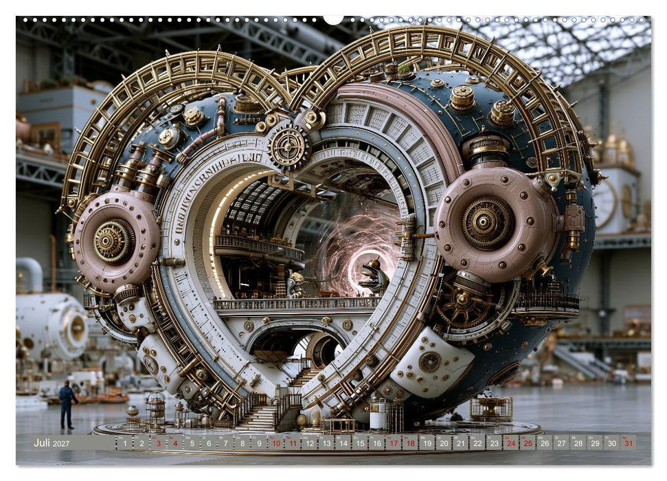 Herzwerk. Fantastische Maschinenherzen (CALVENDO Premium Wandkalender 2027)