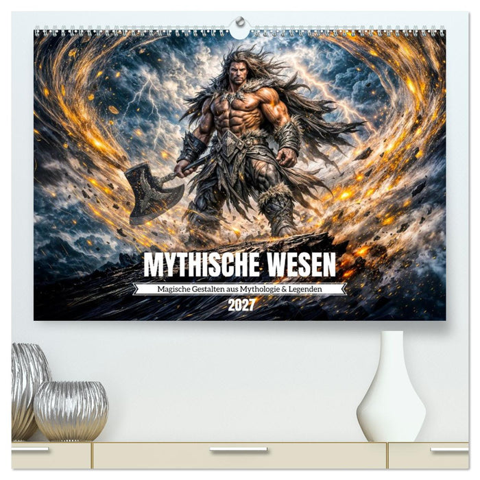 Mythische Wesen - Magische Gestalten aus Mythologie und Legenden (CALVENDO Premium Wandkalender 2027)