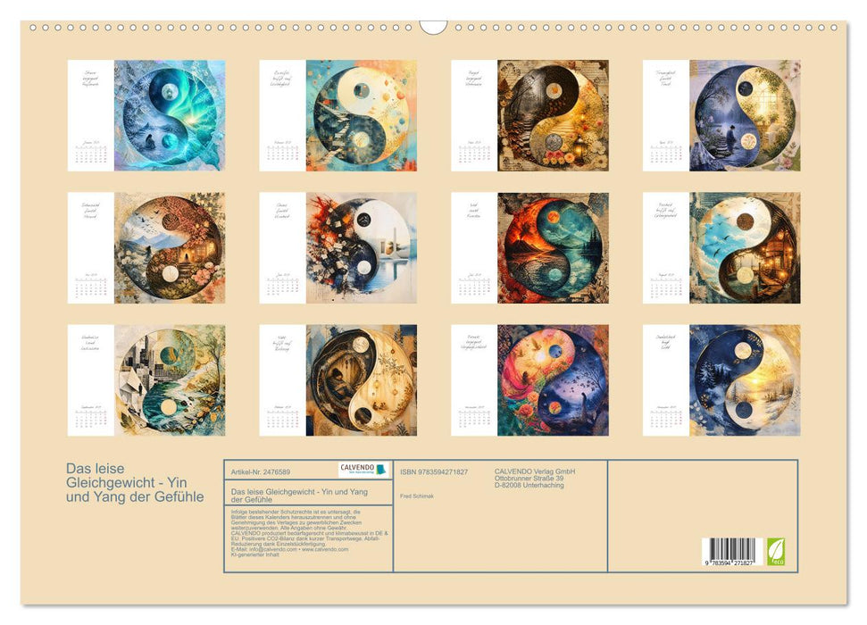 Das leise Gleichgewicht - Yin und Yang der Gefühle (CALVENDO Wandkalender 2027)