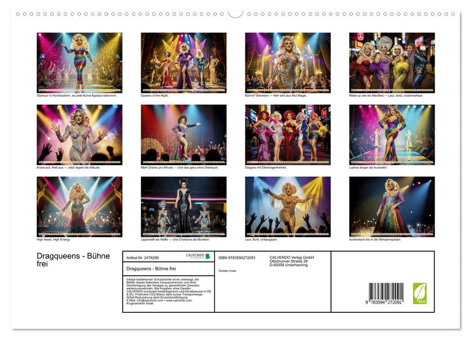 Dragqueens - Bühne frei (CALVENDO Premium Wandkalender 2027)