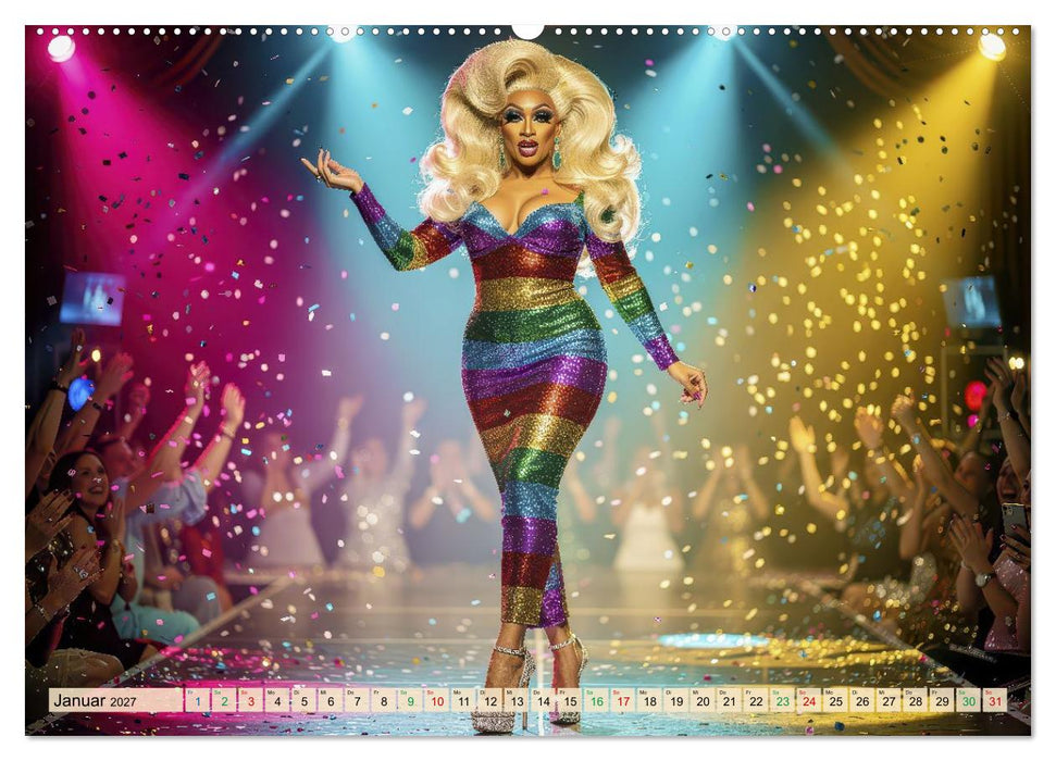 Dragqueens - Bühne frei (CALVENDO Premium Wandkalender 2027)