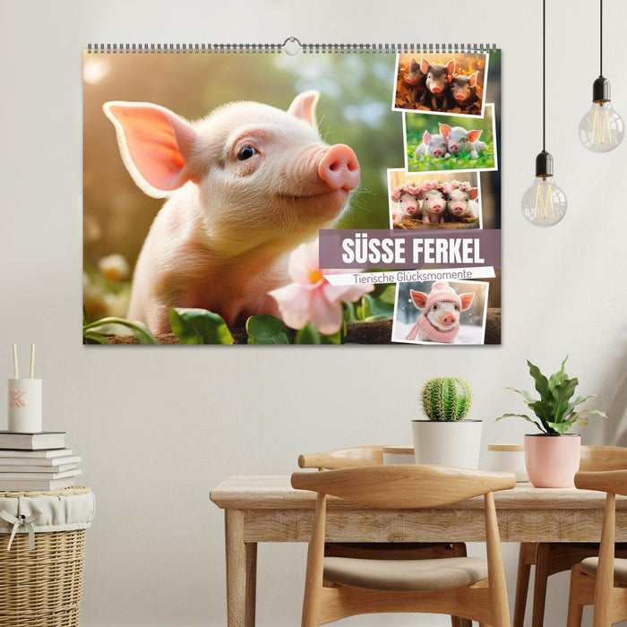 Süße Ferkel - Tierische Glücksmomente (CALVENDO Wandkalender 2027)