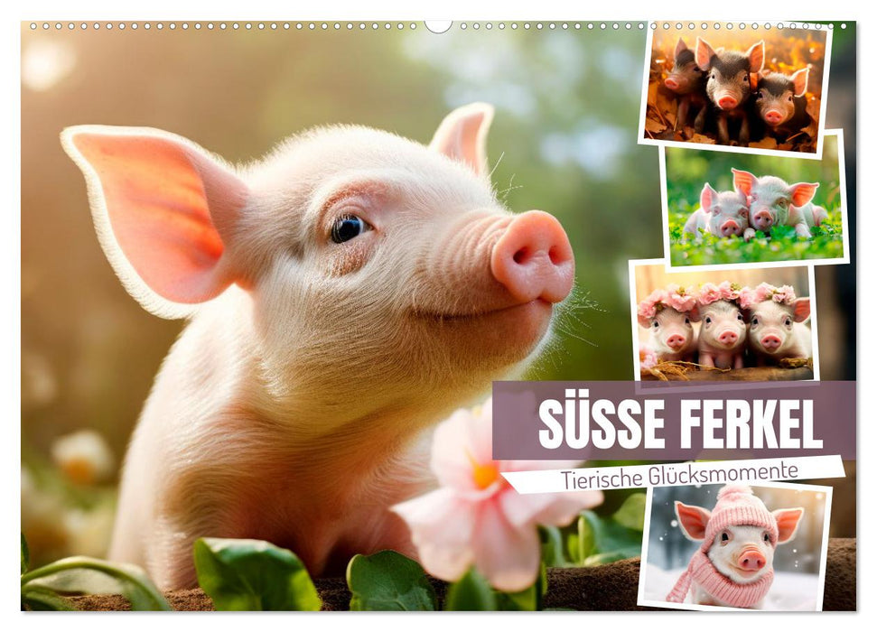 Süße Ferkel - Tierische Glücksmomente (CALVENDO Wandkalender 2027)