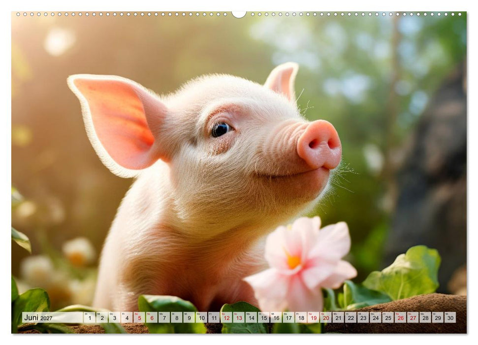 Süße Ferkel - Tierische Glücksmomente (CALVENDO Wandkalender 2027)