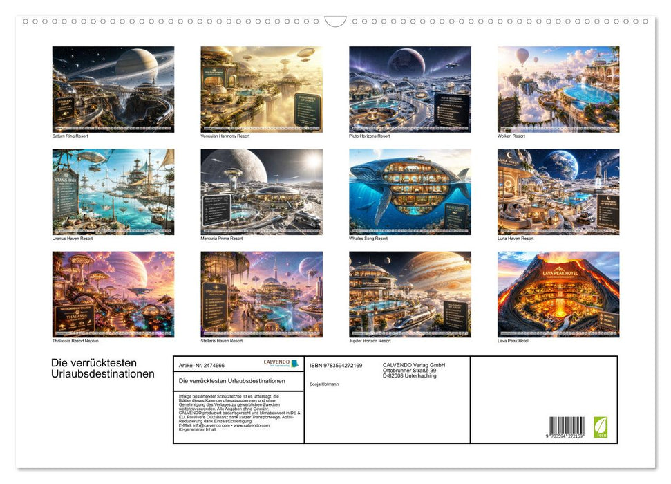 Die verrücktesten Urlaubsdestinationen (CALVENDO Wandkalender 2027)