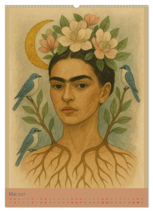 Verwurzelte Träume - Poetische Frauenporträts voller Natur und Symbolik (CALVENDO Wandkalender 2027)