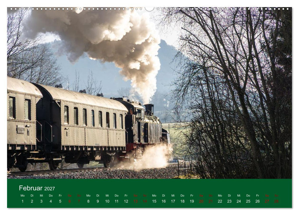 Dampfzeit zwischen Schwarzwald, Alb und Alpen (CALVENDO Premium Wandkalender 2027)