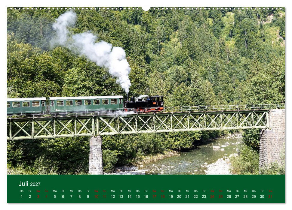 Dampfzeit zwischen Schwarzwald, Alb und Alpen (CALVENDO Premium Wandkalender 2027)