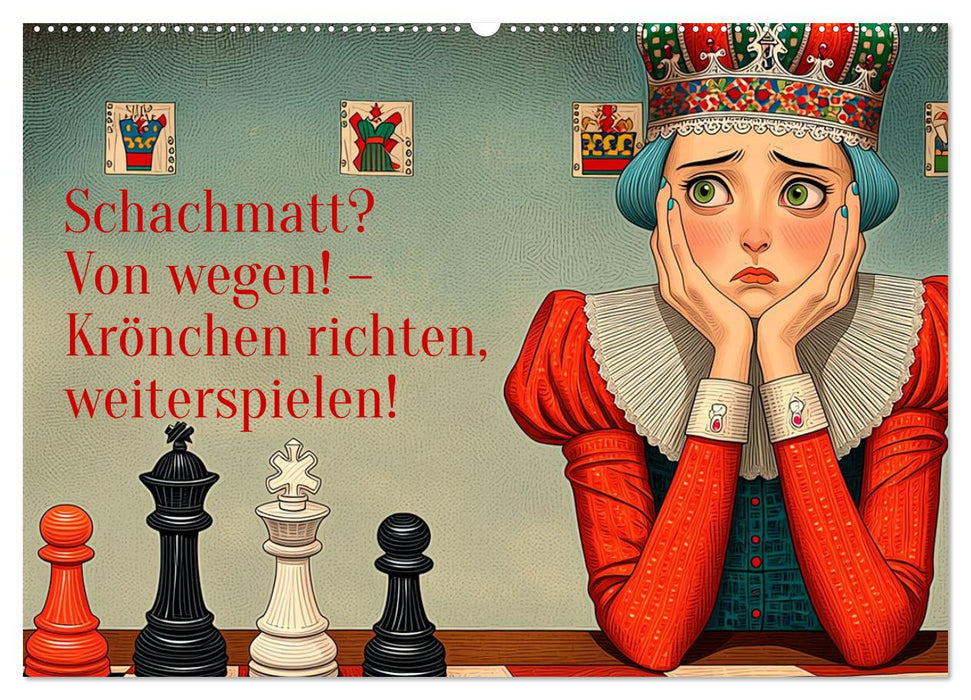Schachmatt? Von wegen! – Krönchen richten, weiterspielen! (CALVENDO Wandkalender 2027)