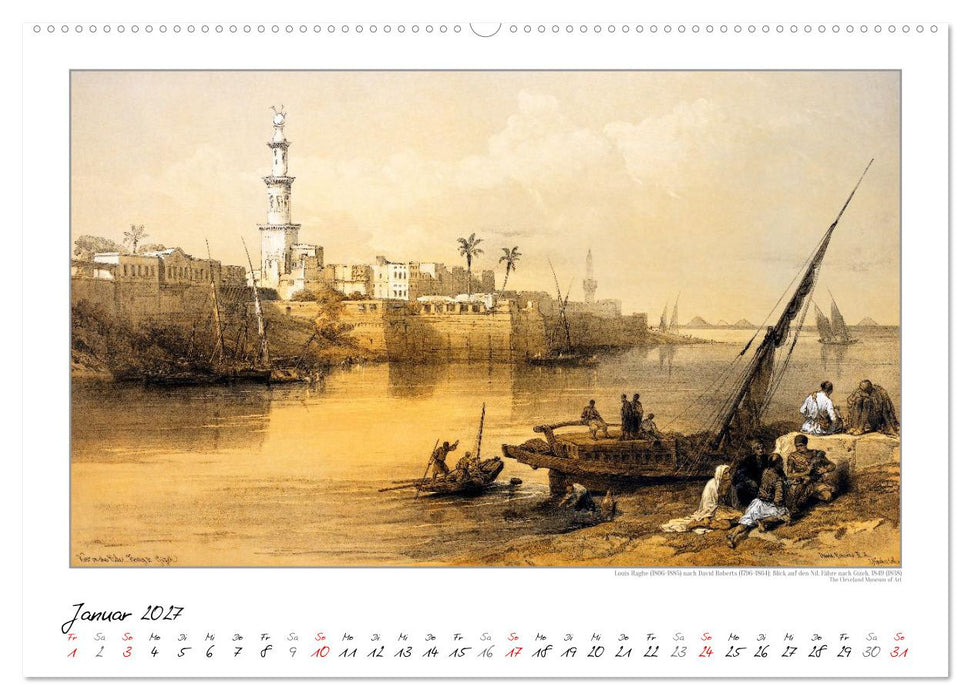 Ägypten um 1840. David Roberts - Louis Haghe. Kunstkalender (CALVENDO Wandkalender 2027)