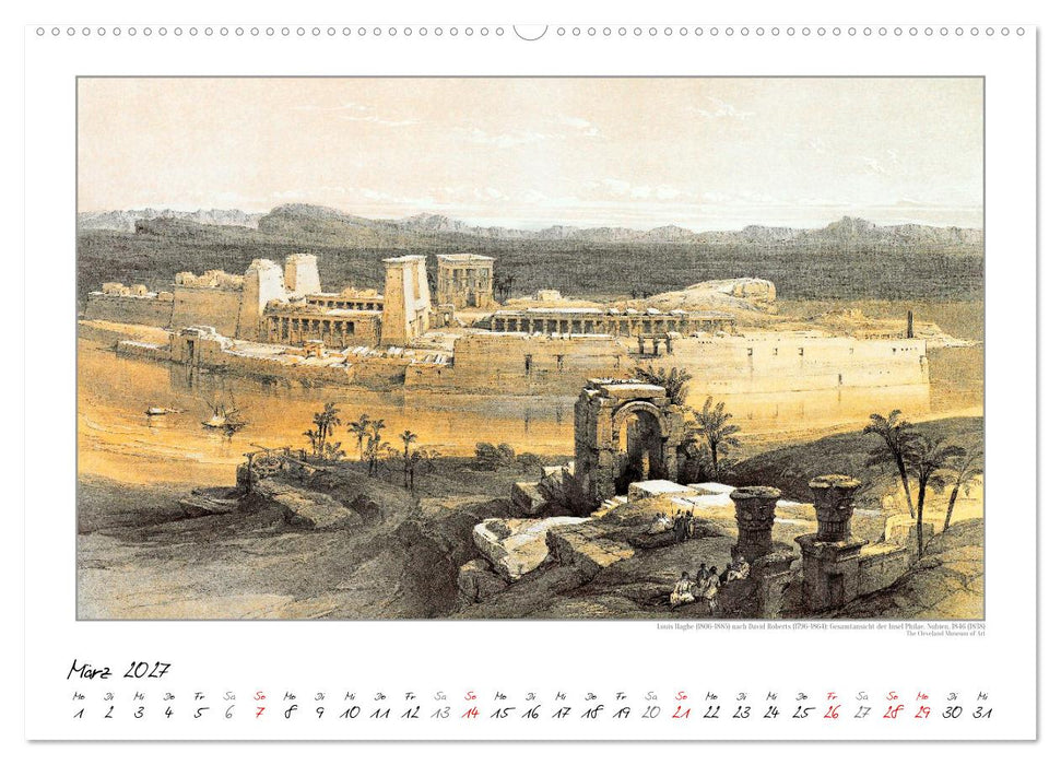 Ägypten um 1840. David Roberts - Louis Haghe. Kunstkalender (CALVENDO Wandkalender 2027)