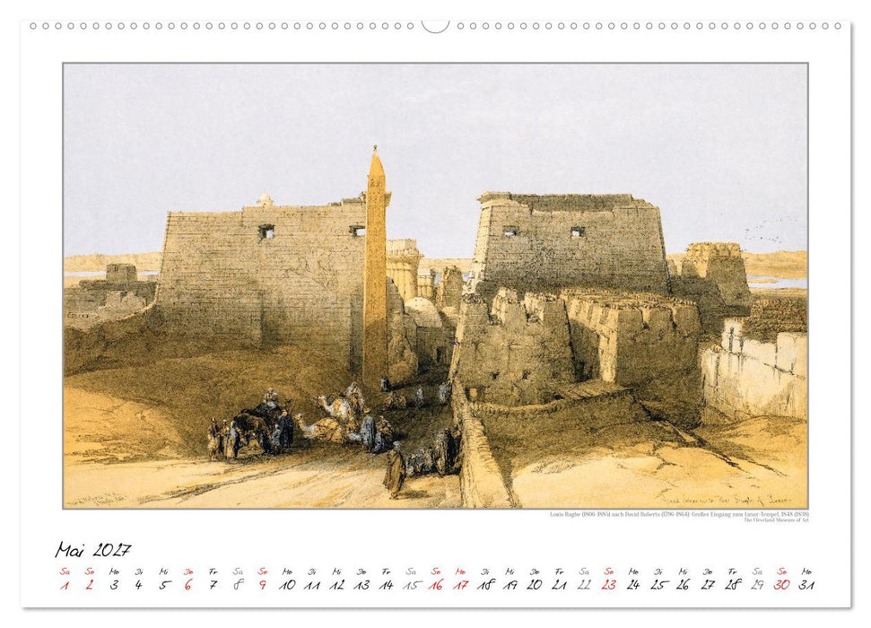 Ägypten um 1840. David Roberts - Louis Haghe. Kunstkalender (CALVENDO Wandkalender 2027)