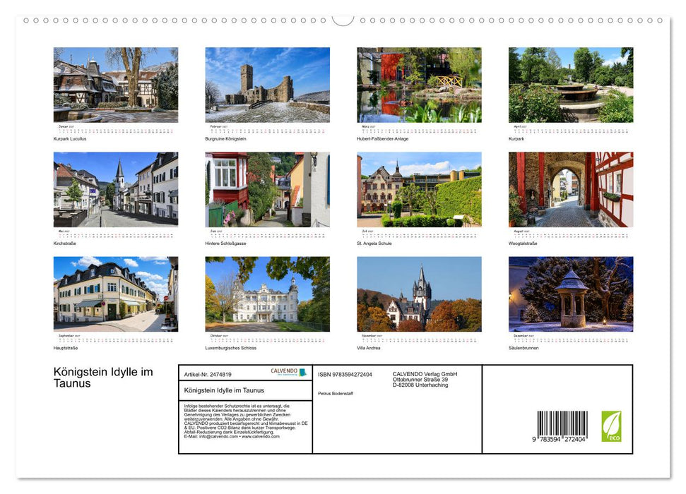 Königstein Idylle im Taunus (CALVENDO Premium Wandkalender 2027)