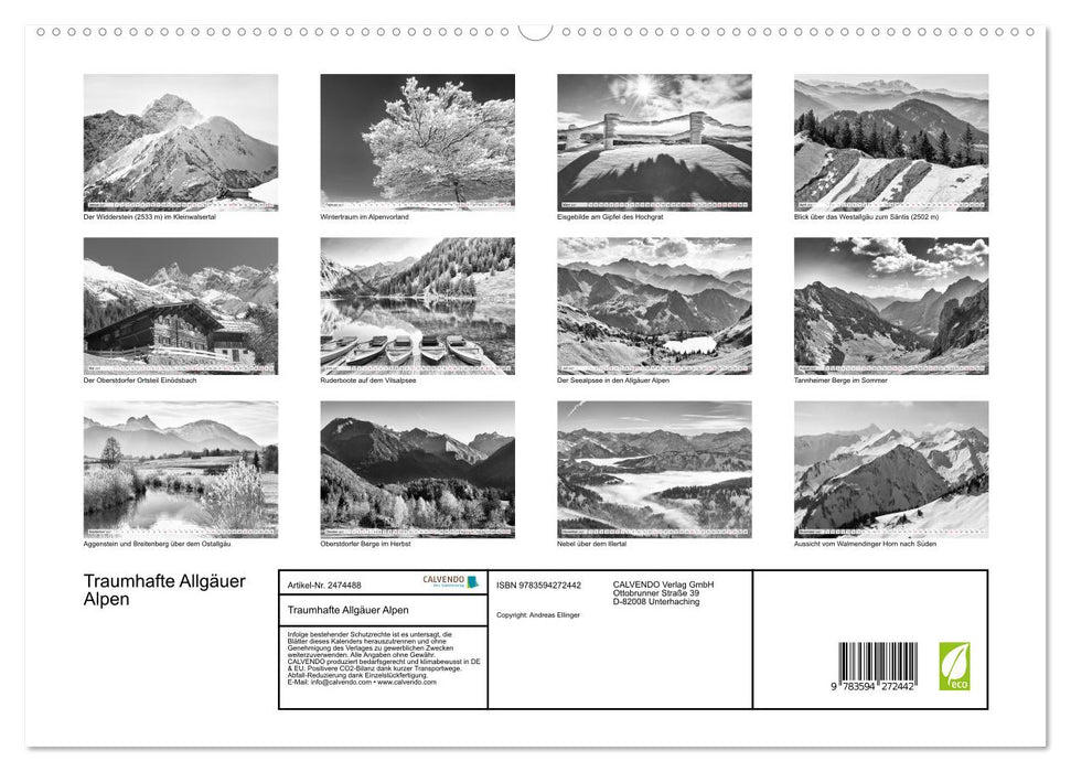 Traumhafte Allgäuer Alpen (CALVENDO Premium Wandkalender 2027)