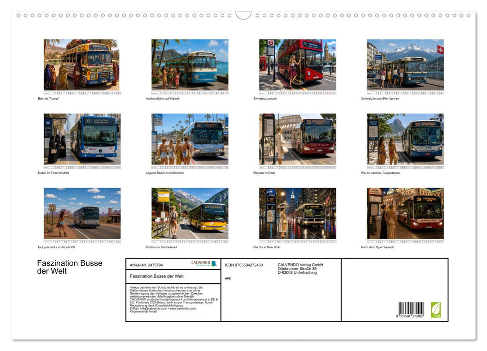 Faszination Busse der Welt (CALVENDO Wandkalender 2027)