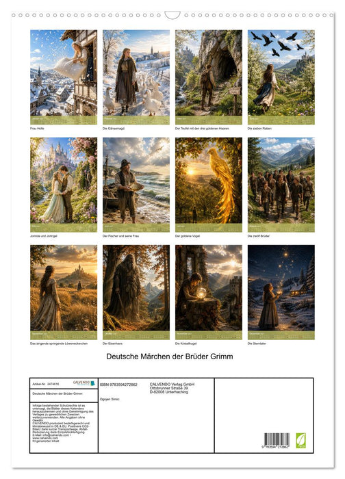 Deutsche Märchen der Brüder Grimm (CALVENDO Wandkalender 2027)