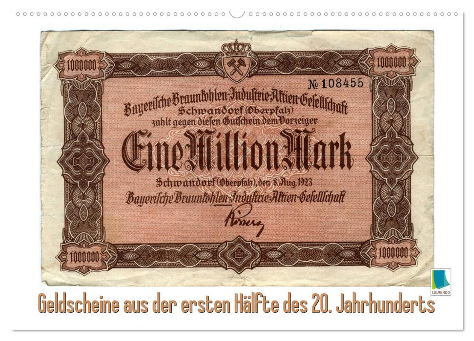 Geldscheine aus der ersten Hälfte des 20. Jahrhunderts (CALVENDO Wandkalender 2027)