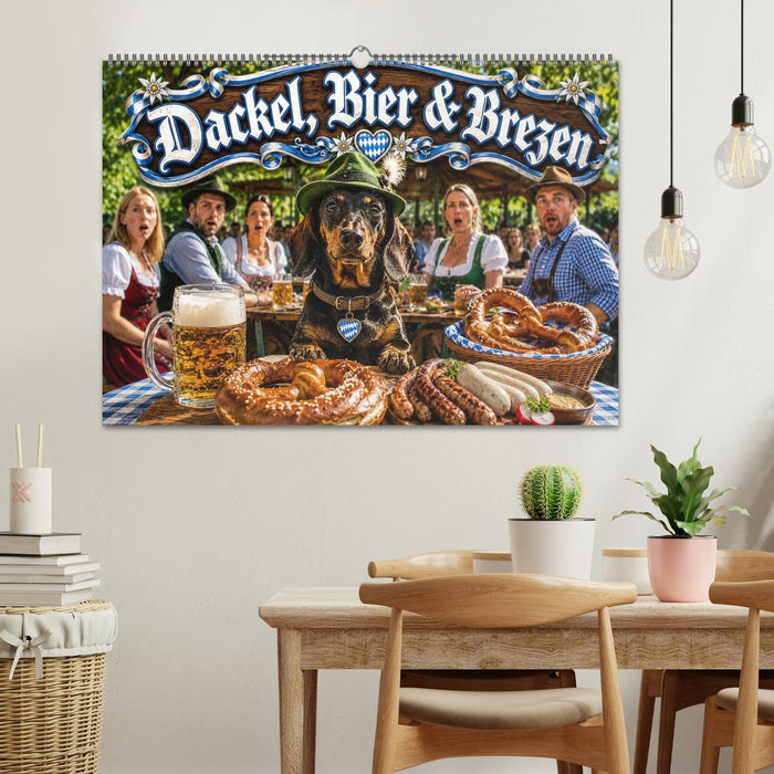 Dackel, Bier und Brezen (CALVENDO Wandkalender 2027)