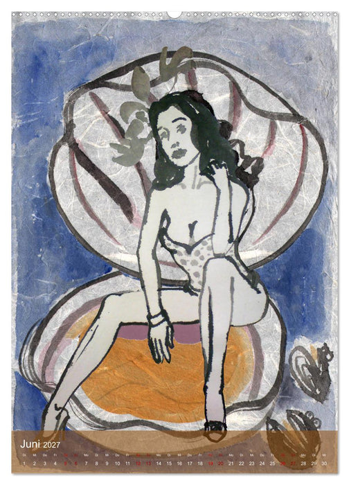 Mermaids, Pearls & Pirates. Sirenen, Perlen und Piraten. Phantasien mit Meeresrauschen (CALVENDO Premium Wandkalender 2027)
