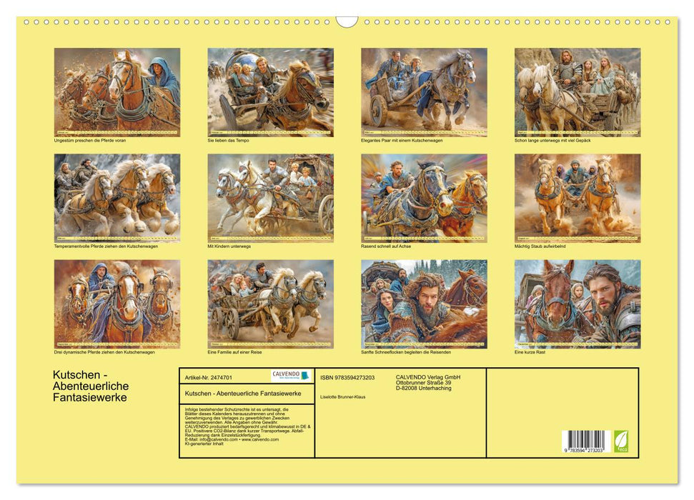 Kutschen - Abenteuerliche Fantasiewerke (CALVENDO Wandkalender 2027)