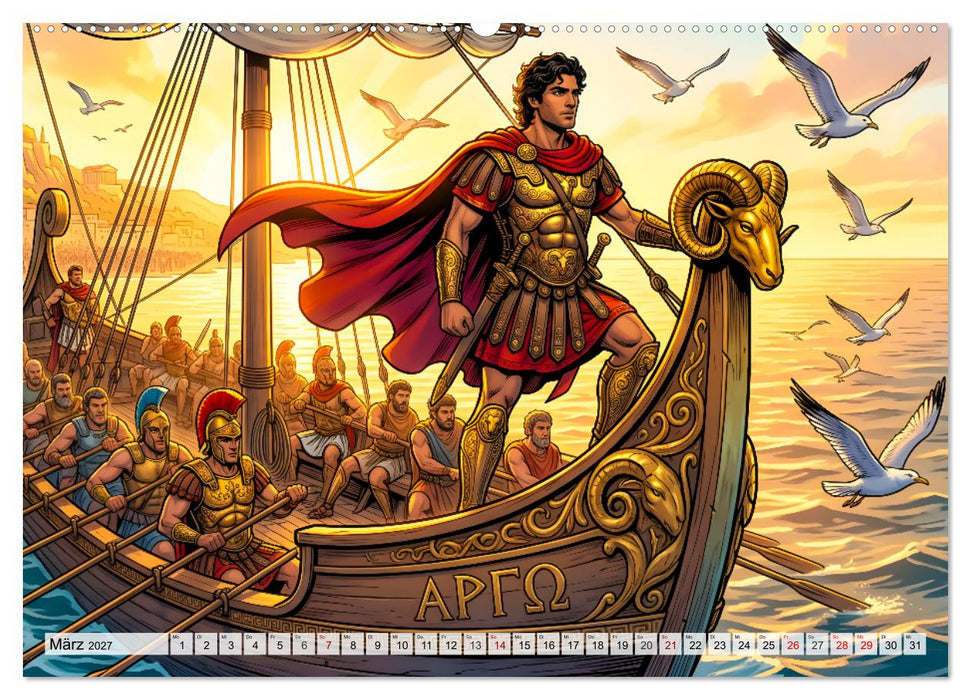 Die Argonauten - Jason und das Goldene Vlies (CALVENDO Premium Wandkalender 2027)