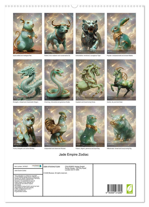 Jade Empire Zodiac (CALVENDO Premium-Calendar 2027)