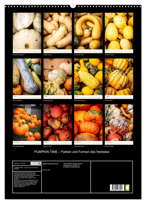 PUMPKIN TIME – Farben und Formen des Herbstes (CALVENDO Wandkalender 2027)