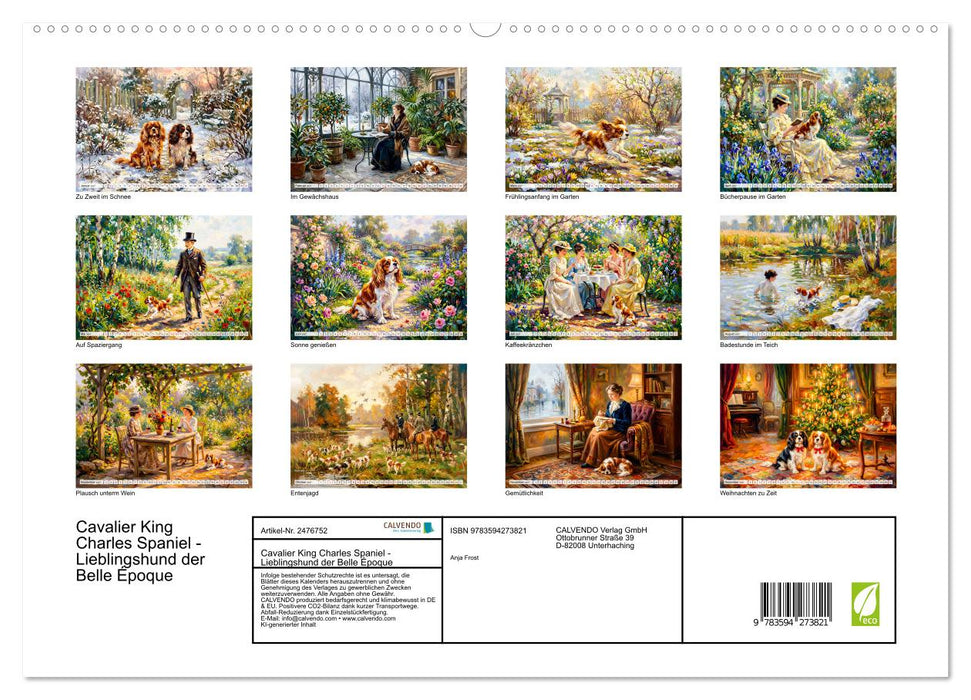 Cavalier King Charles Spaniel - Lieblingshund der Belle Époque (CALVENDO Premium Wandkalender 2027)