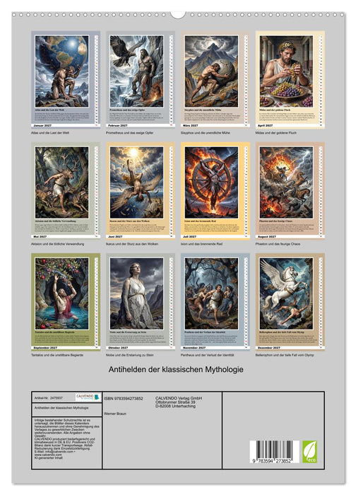 Antihelden der klassischen Mythologie (CALVENDO Premium Wandkalender 2027)