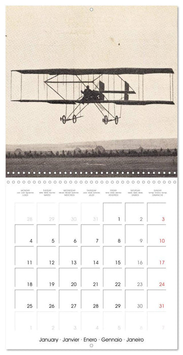 Biplanes on historic postcards (CALVENDO Monthly Calendar 2027)