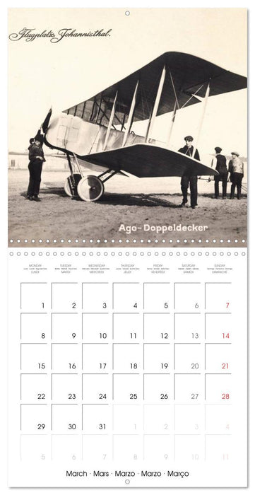 Biplanes on historic postcards (CALVENDO Monthly Calendar 2027)