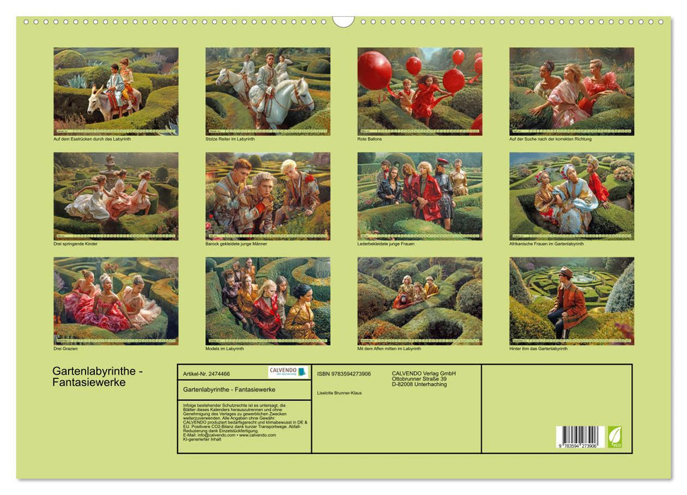Gartenlabyrinthe - Fantasiewerke (CALVENDO Wandkalender 2027)