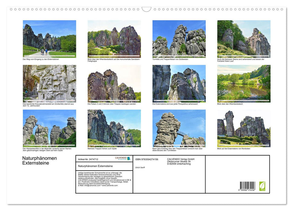 Naturphänomen Externsteine (CALVENDO Wandkalender 2027)