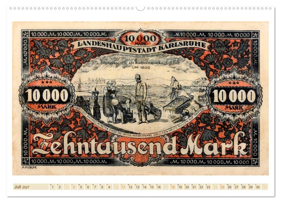 Geldscheine aus der ersten Hälfte des 20. Jahrhunderts (CALVENDO Premium Wandkalender 2027)