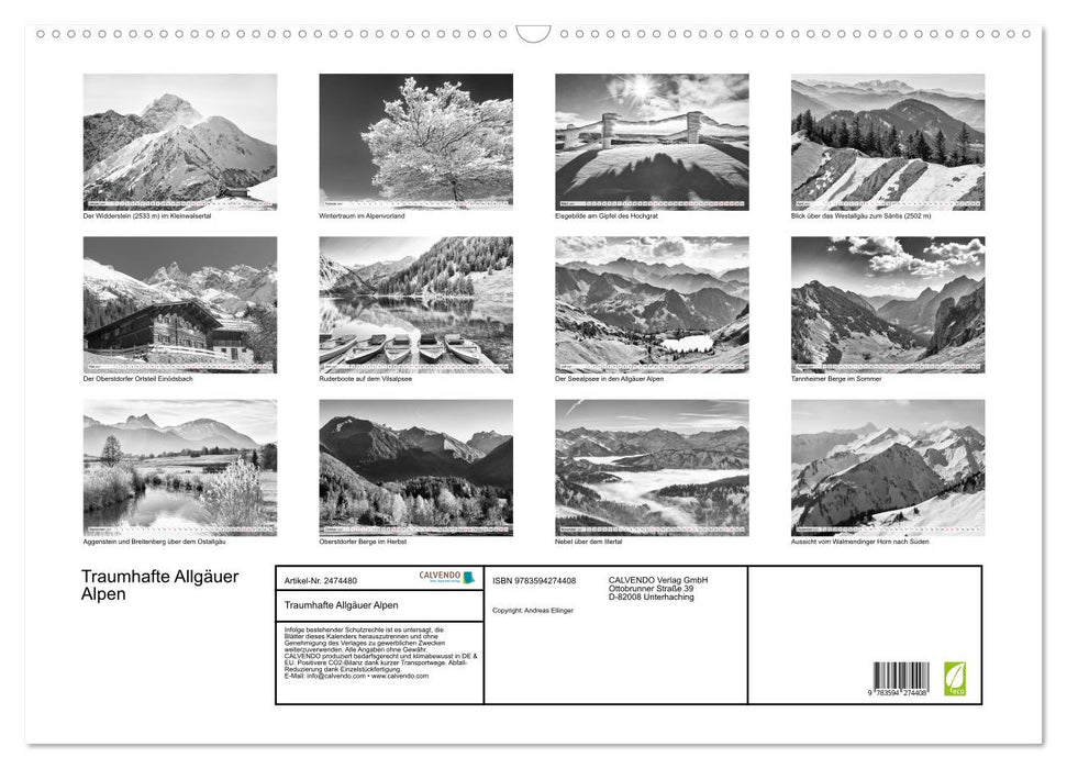 Traumhafte Allgäuer Alpen (CALVENDO Wandkalender 2027)