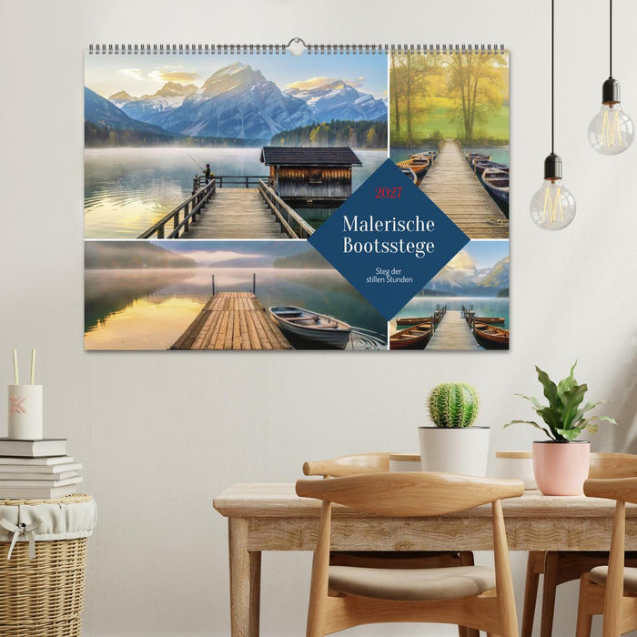 Malerische Bootsstege (CALVENDO Wandkalender 2027)