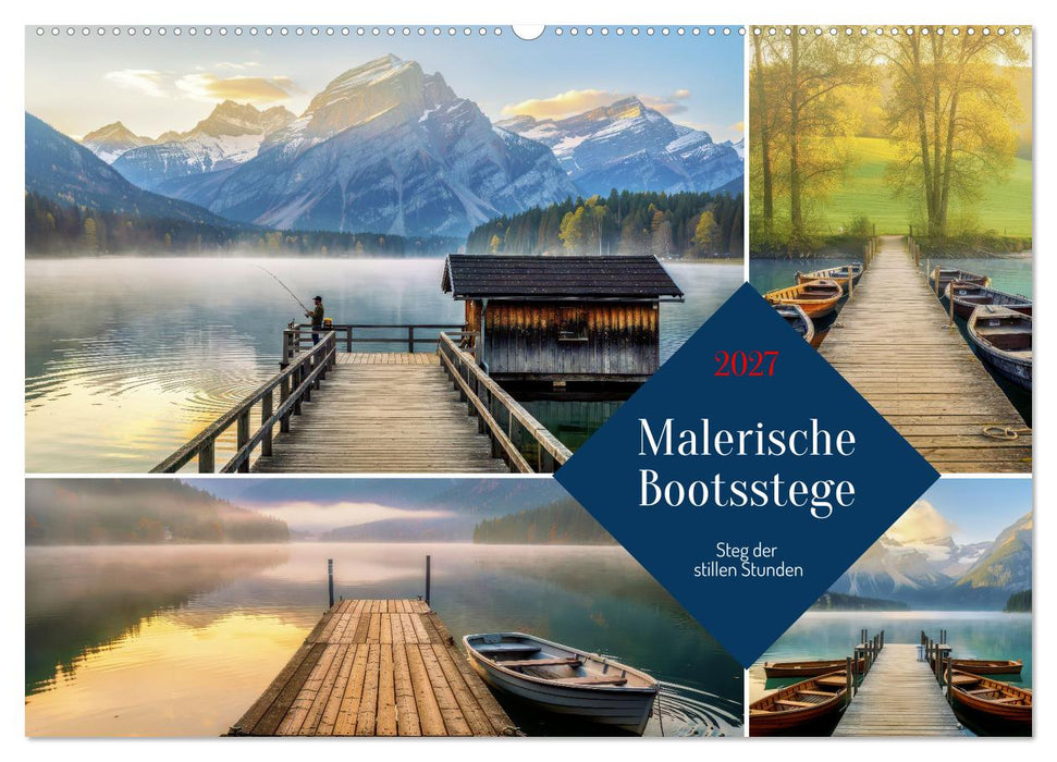 Malerische Bootsstege (CALVENDO Wandkalender 2027)