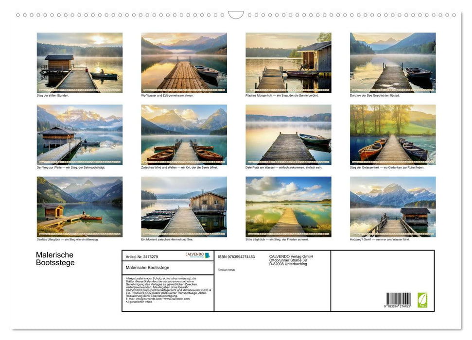 Malerische Bootsstege (CALVENDO Wandkalender 2027)