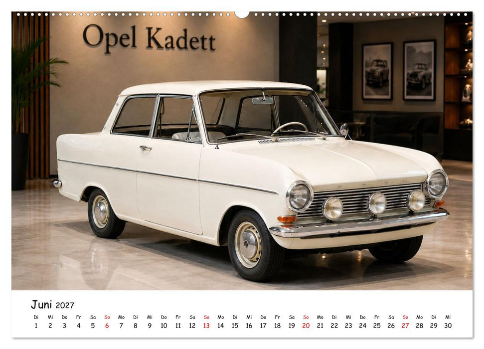Deutsche Autos der 60er und 70er Jahre (CALVENDO Wandkalender 2027)