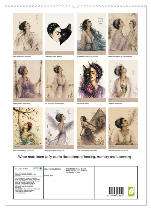 When roots learn to fly poetic illustrations of healing, memory and becoming (CALVENDO Premium-Calendar 2027)