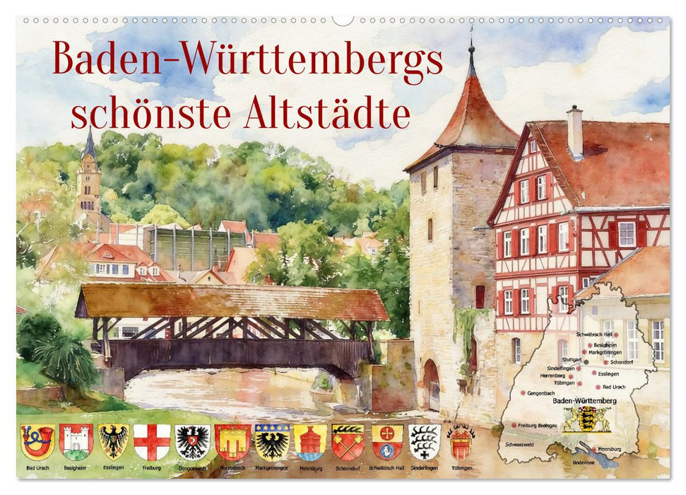 Baden-Württembergs schönste Altstädte (CALVENDO Wandkalender 2027)