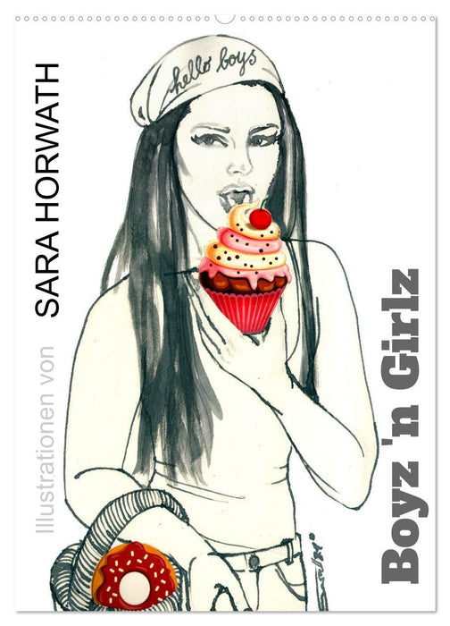 Boyz n Girlz - Illustrationen aus dem jungen Berliner Straßenleben mit einer Gangster Note von SARA HORWATH (CALVENDO Wandkalender 2027)