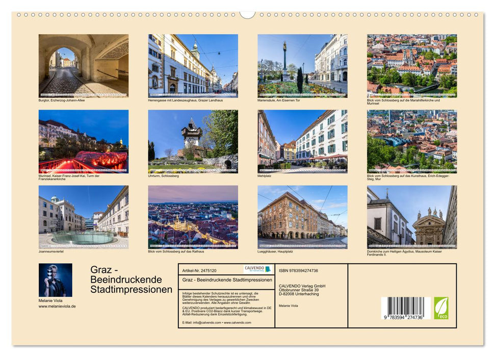 Graz - Beeindruckende Stadtimpressionen (CALVENDO Wandkalender 2027)