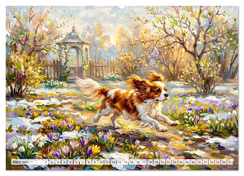 Cavalier King Charles Spaniel - Lieblingshund der Belle Époque (CALVENDO Wandkalender 2027)