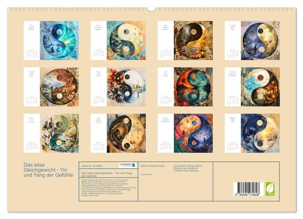 Das leise Gleichgewicht - Yin und Yang der Gefühle (CALVENDO Premium Wandkalender 2027)