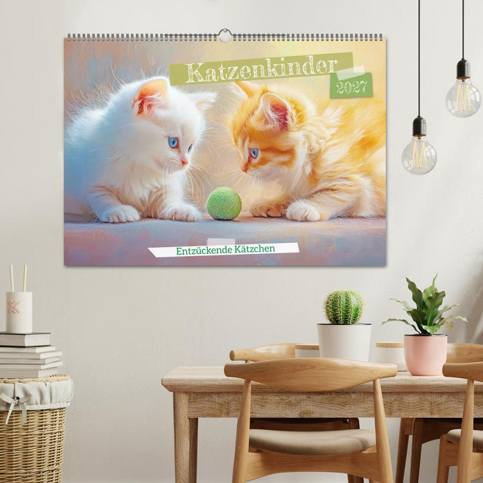Katzenkinder - Entzückende Kätzchen (CALVENDO Wandkalender 2027)