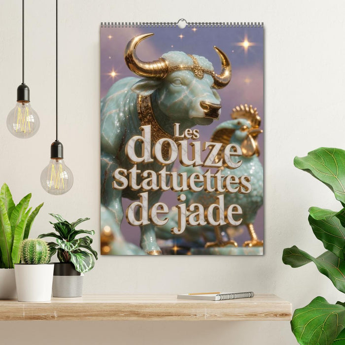 Les douze statuettes de jade (CALVENDO Calendrier mensuel 2027)